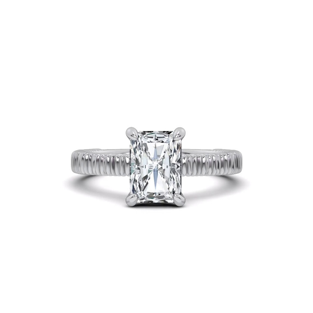 360 degree view of Ruche Solitiare Engagement Ring by Christian Siriano