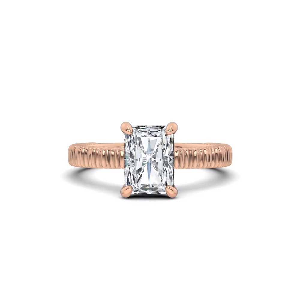 360 degree view of Ruche Solitiare Engagement Ring by Christian Siriano