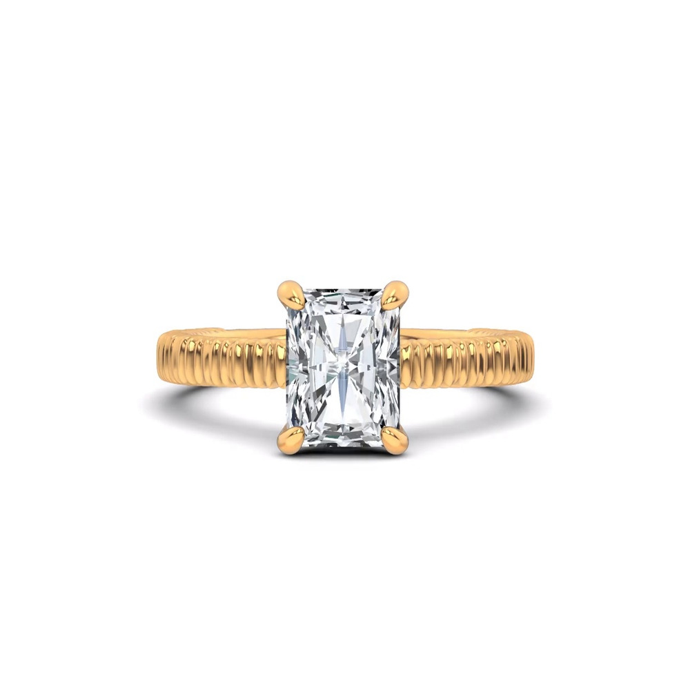 360 degree view of Ruche Solitiare Engagement Ring by Christian Siriano
