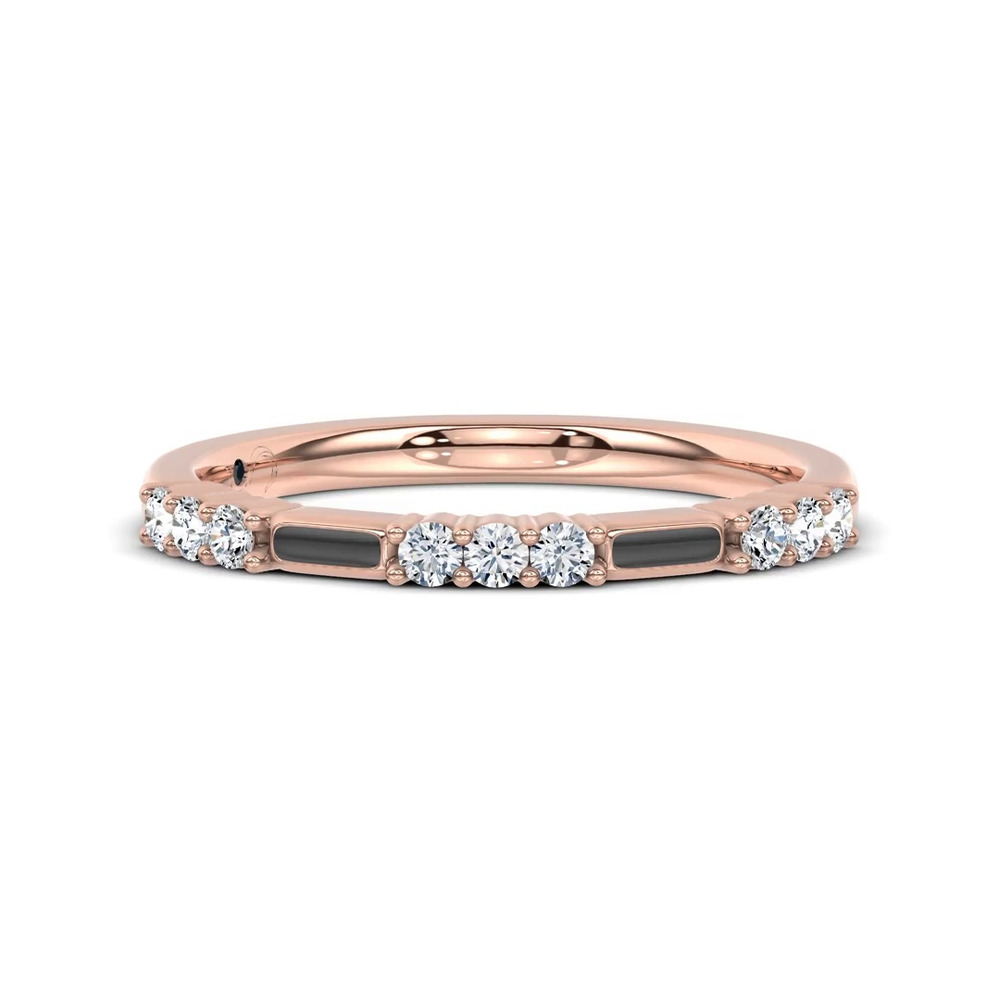 360 degree view of Fiora Black Ceramic Diamond Band by Christian Siriano