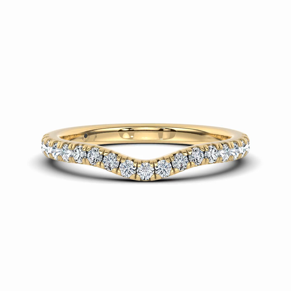 360 degree view of Octave Contoured Pavé Lab Band by Christian Siriano