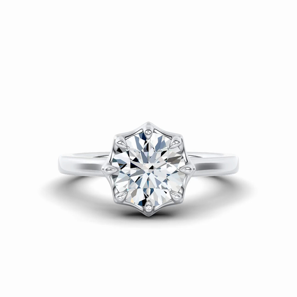 360 degree view of Octave Scalloped Engagement Ring by Christian Siriano