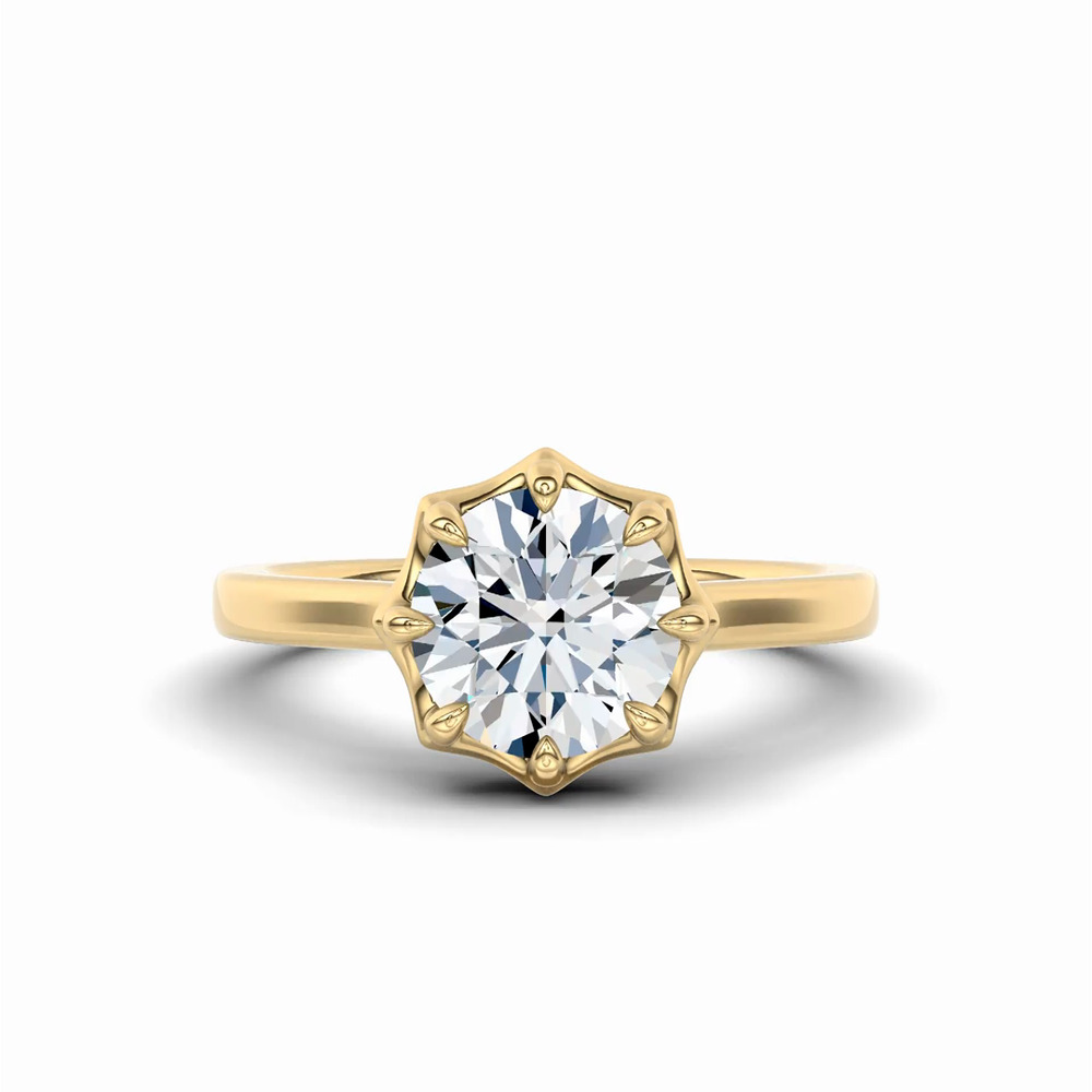 360 degree view of Octave Scalloped Engagement Ring by Christian Siriano