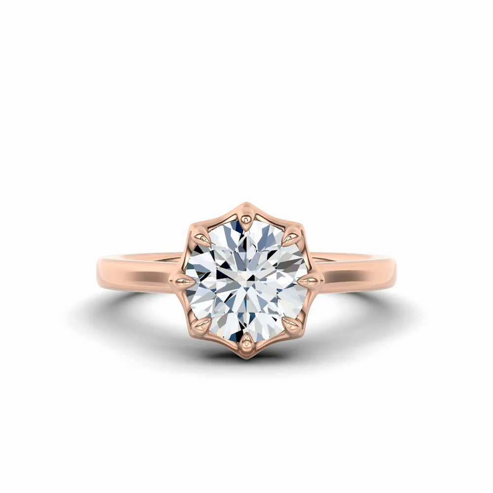 360 degree view of Octave Scalloped Engagement Ring by Christian Siriano