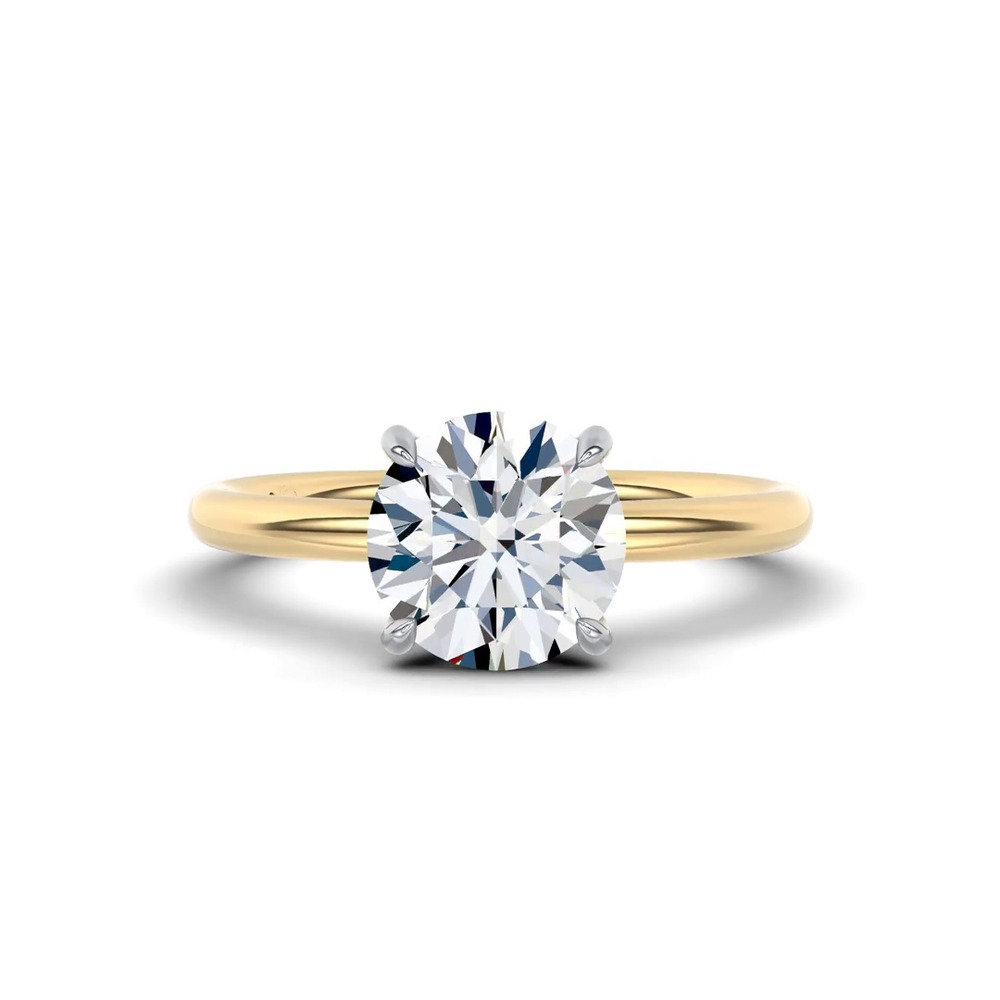 360 degree view of Sculpted C-Prong Solitaire Engagement Ring by Christian Siriano