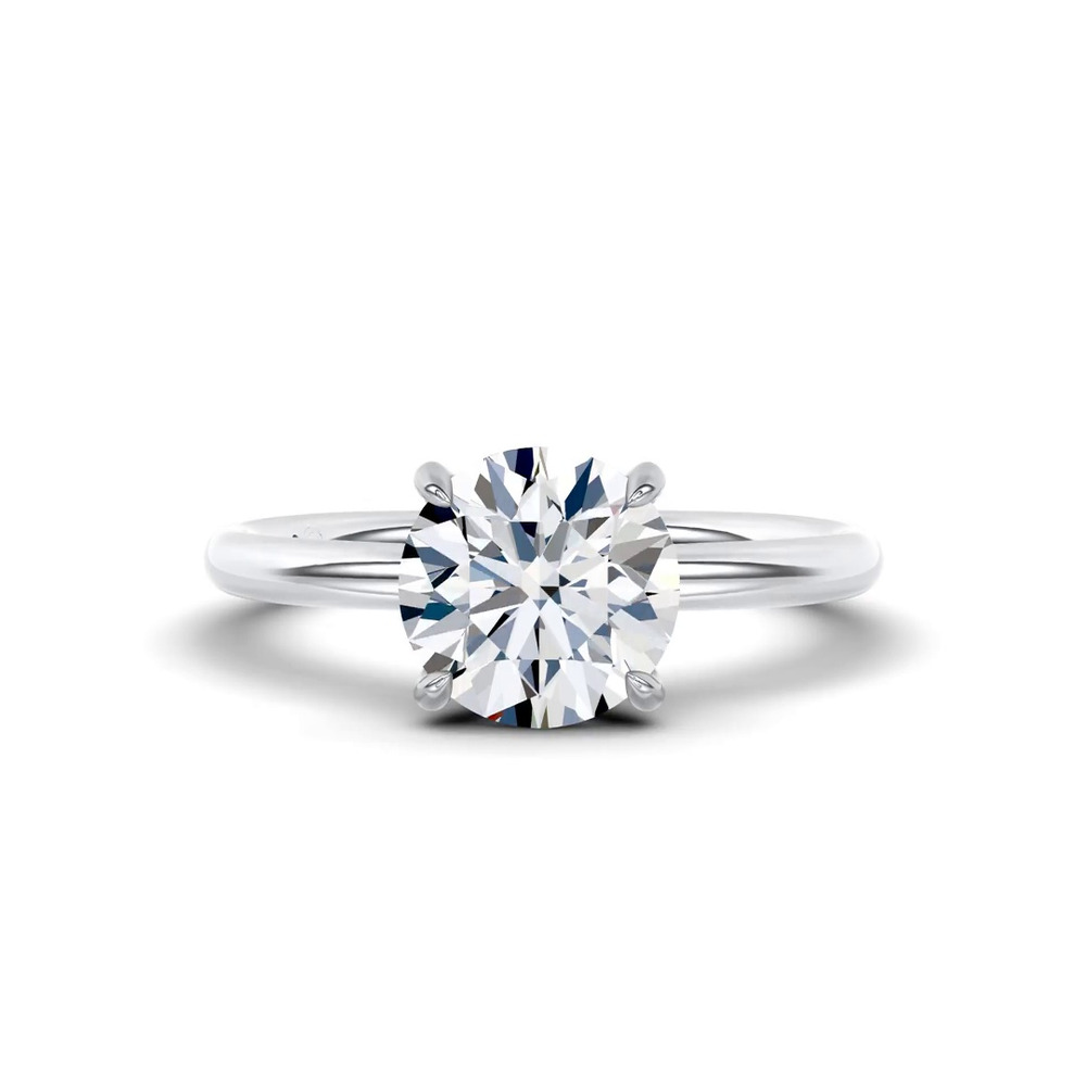 360 degree view of Sculpted C-Prong Solitaire Engagement Ring by Christian Siriano