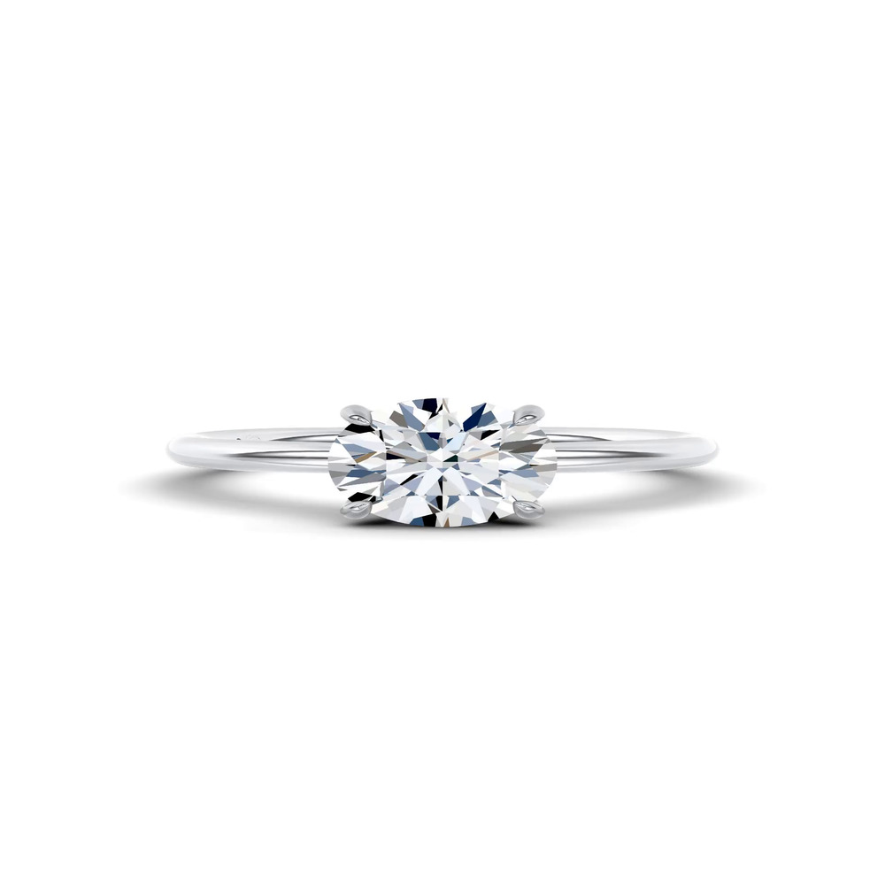 360 degree view of Sculpted C-Prong Solitaire Engagement Ring by Christian Siriano
