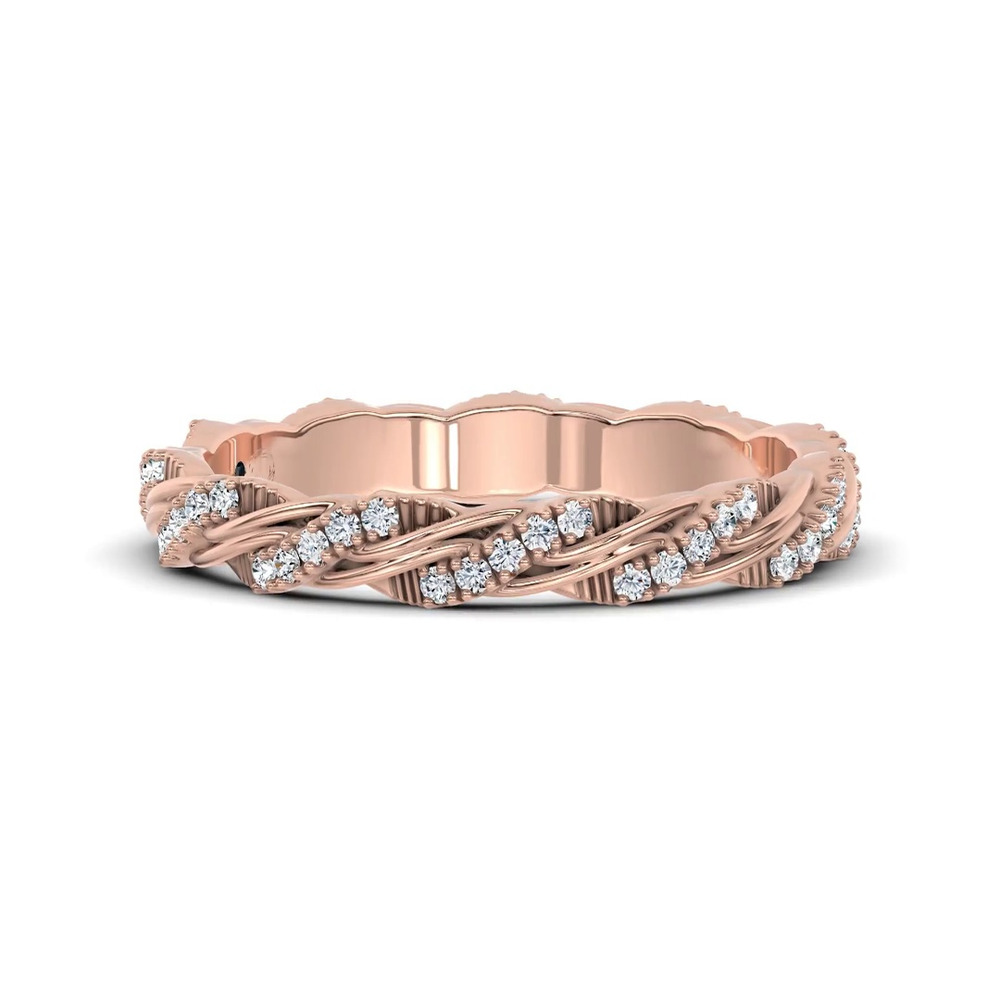 360 degree view of Woven Love Pavé Ininity Band by Christian Siriano