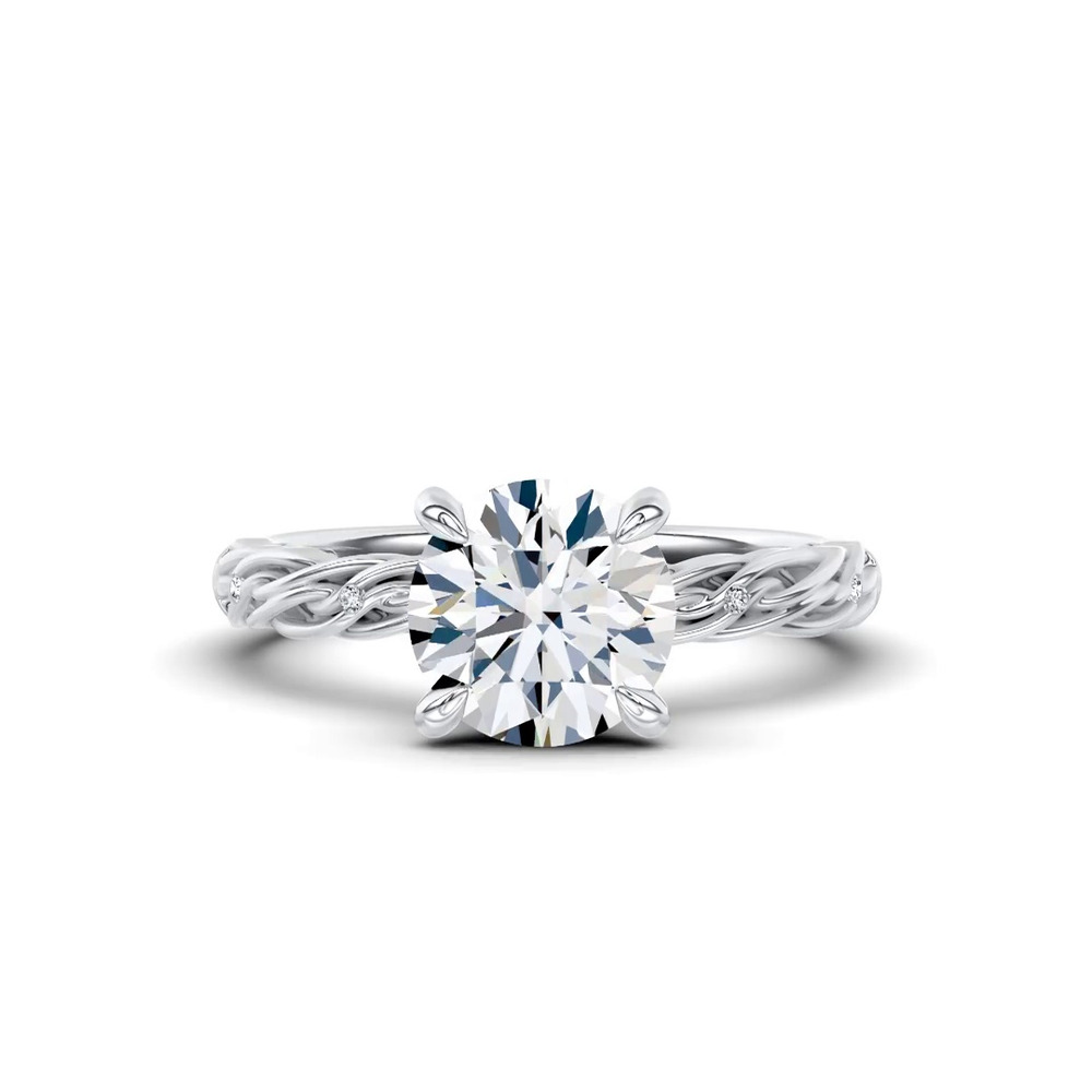 360 degree view of Woven Love Pavé Lab Ininity Band by Christian Siriano