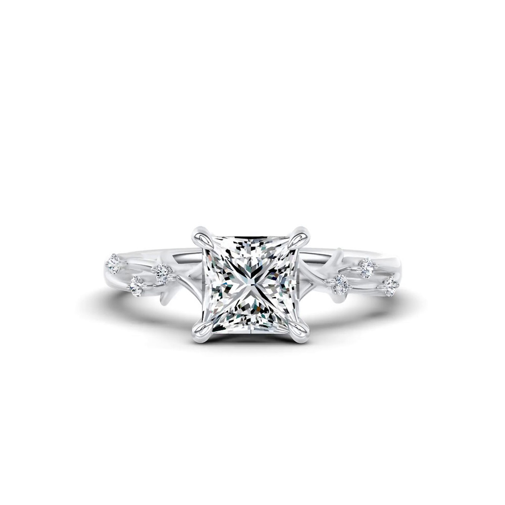 360 degree view of Vionne Vine Engagement Ring