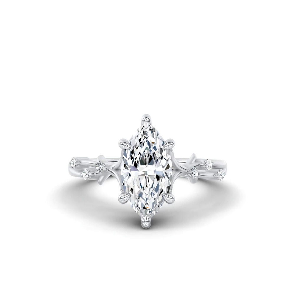 360 degree view of Vionne Vine Engagement Ring