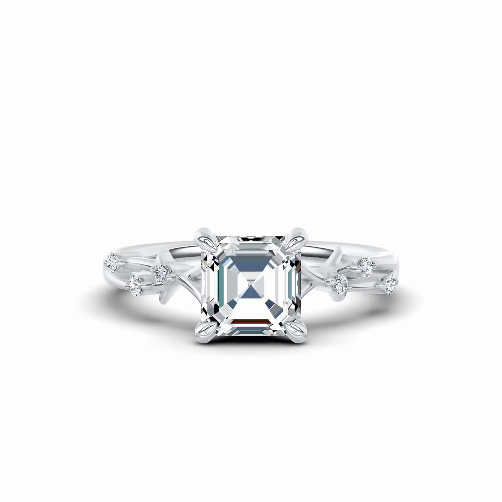 360 degree view of Vionne Vine Engagement Ring