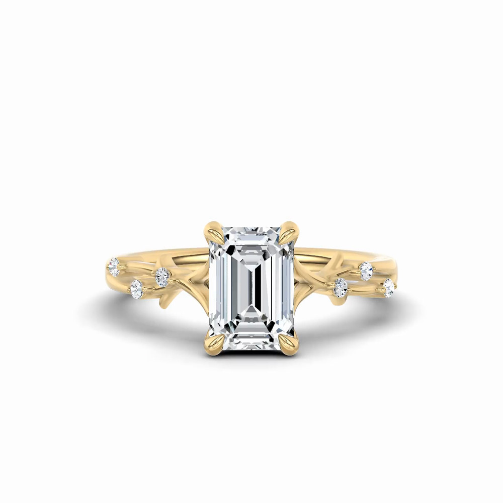 360 degree view of Vionne Vine Engagement Ring