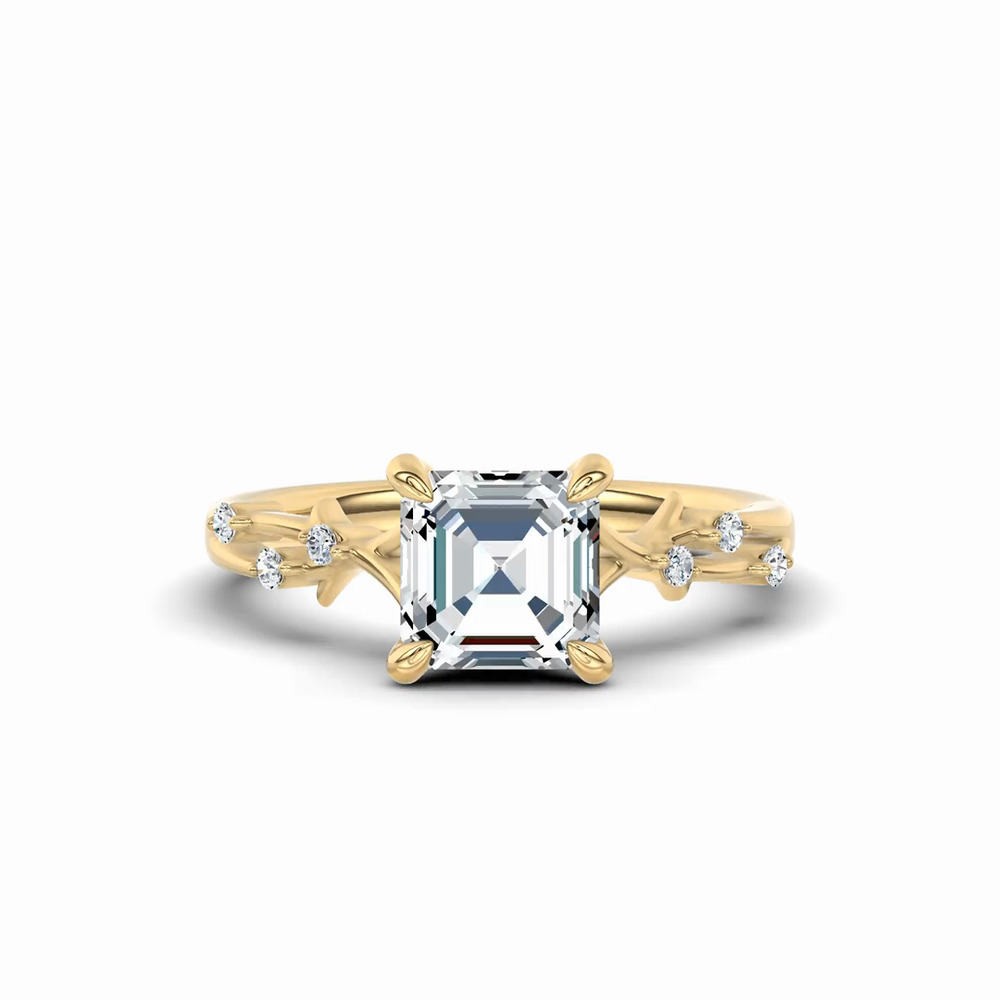 360 degree view of Vionne Vine Engagement Ring