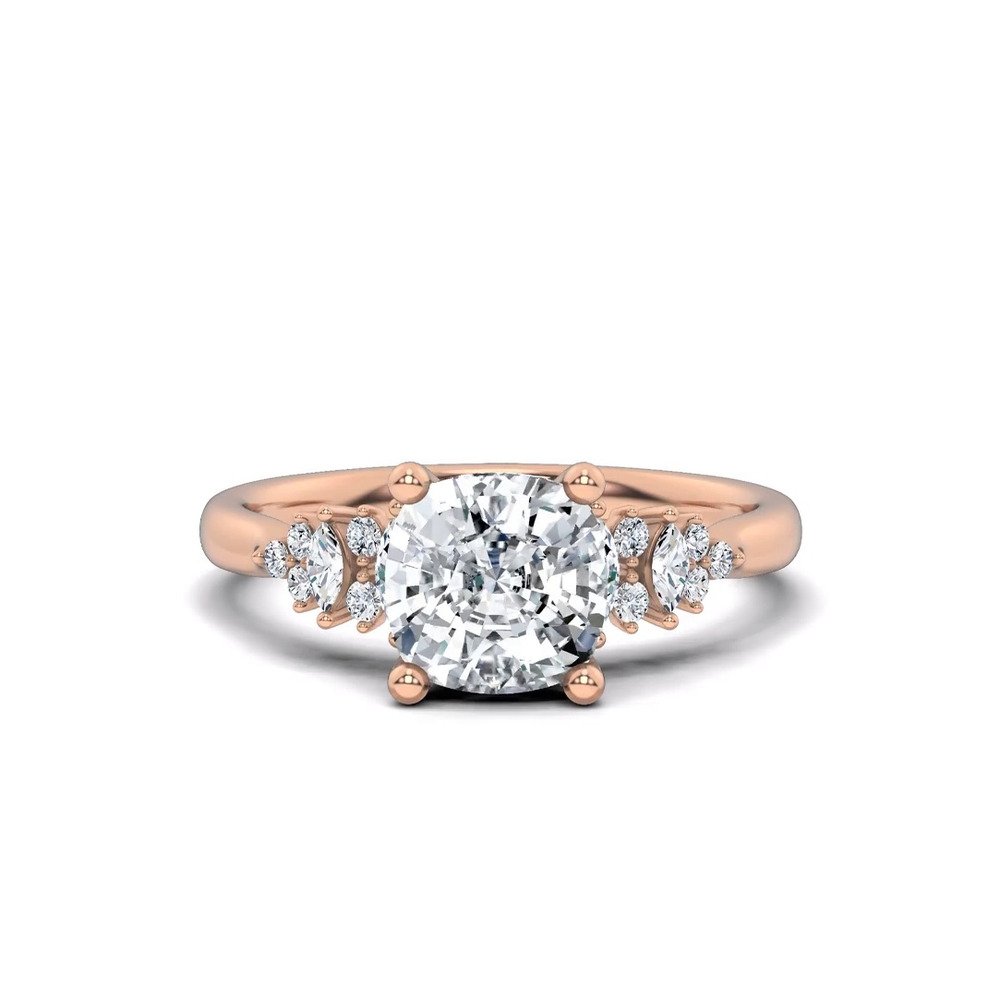 360 degree view of Almita Marquise And Round Diamond Engagement Ring