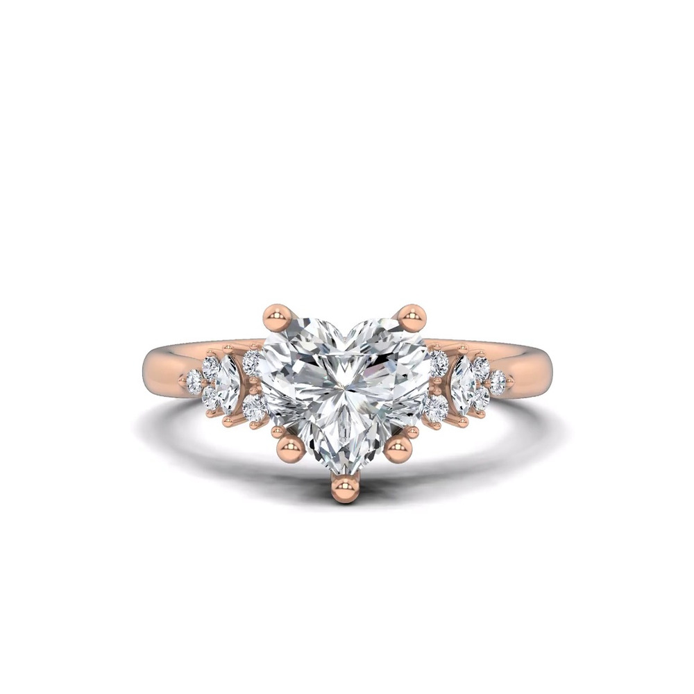 360 degree view of Almita Marquise And Round Diamond Engagement Ring