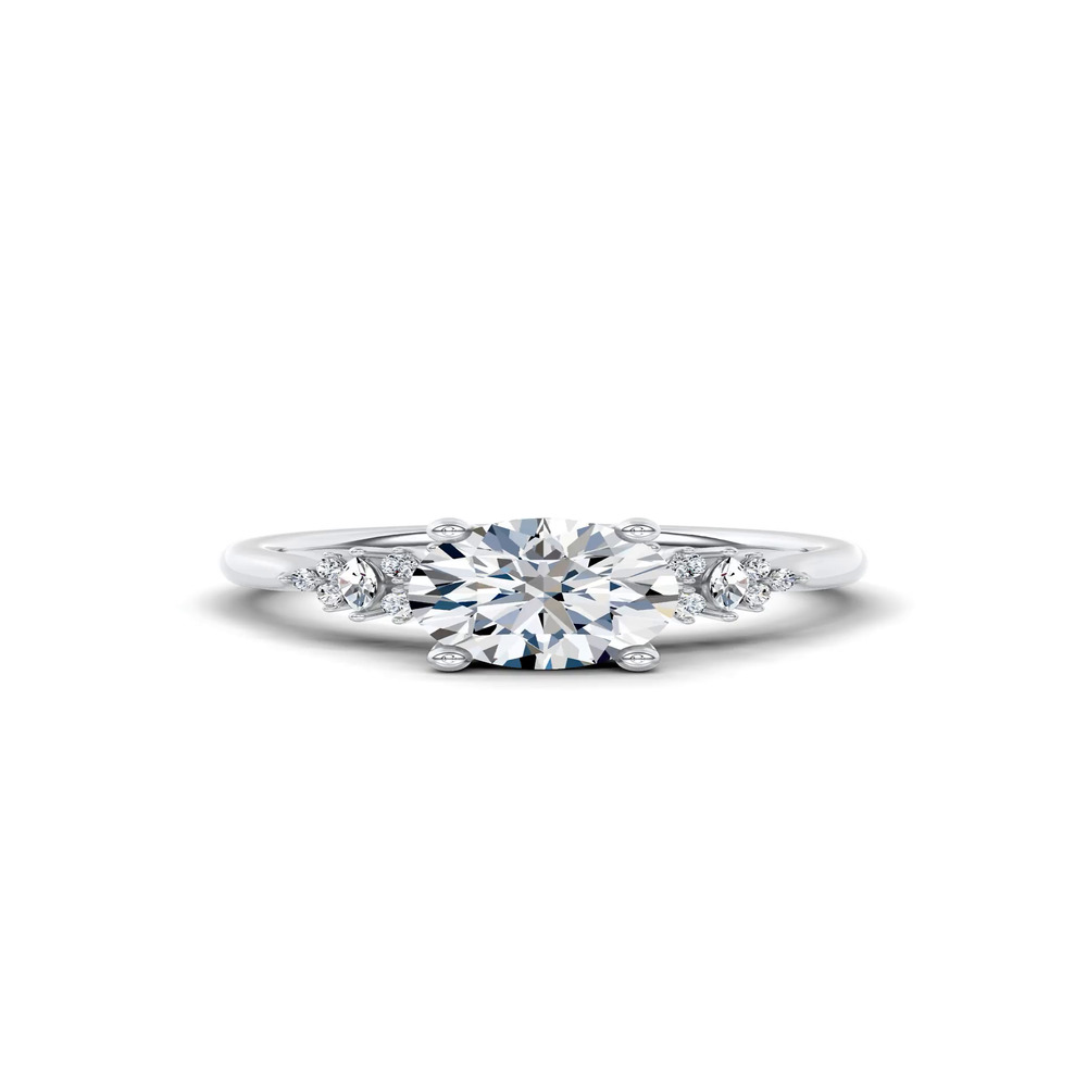 360 degree view of Almita Marquise And Round Diamond Engagement Ring