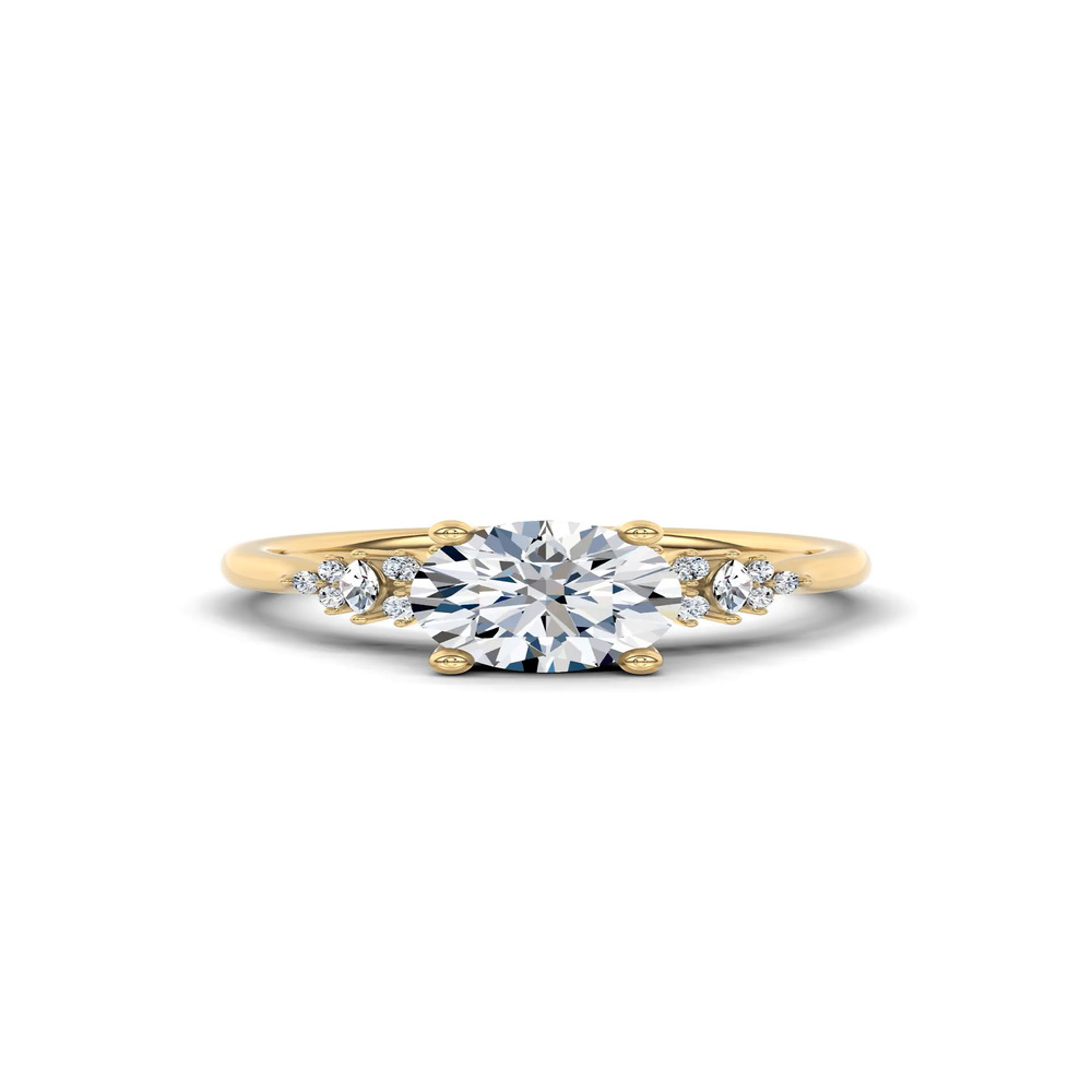 360 degree view of Almita Marquise And Round Diamond Engagement Ring