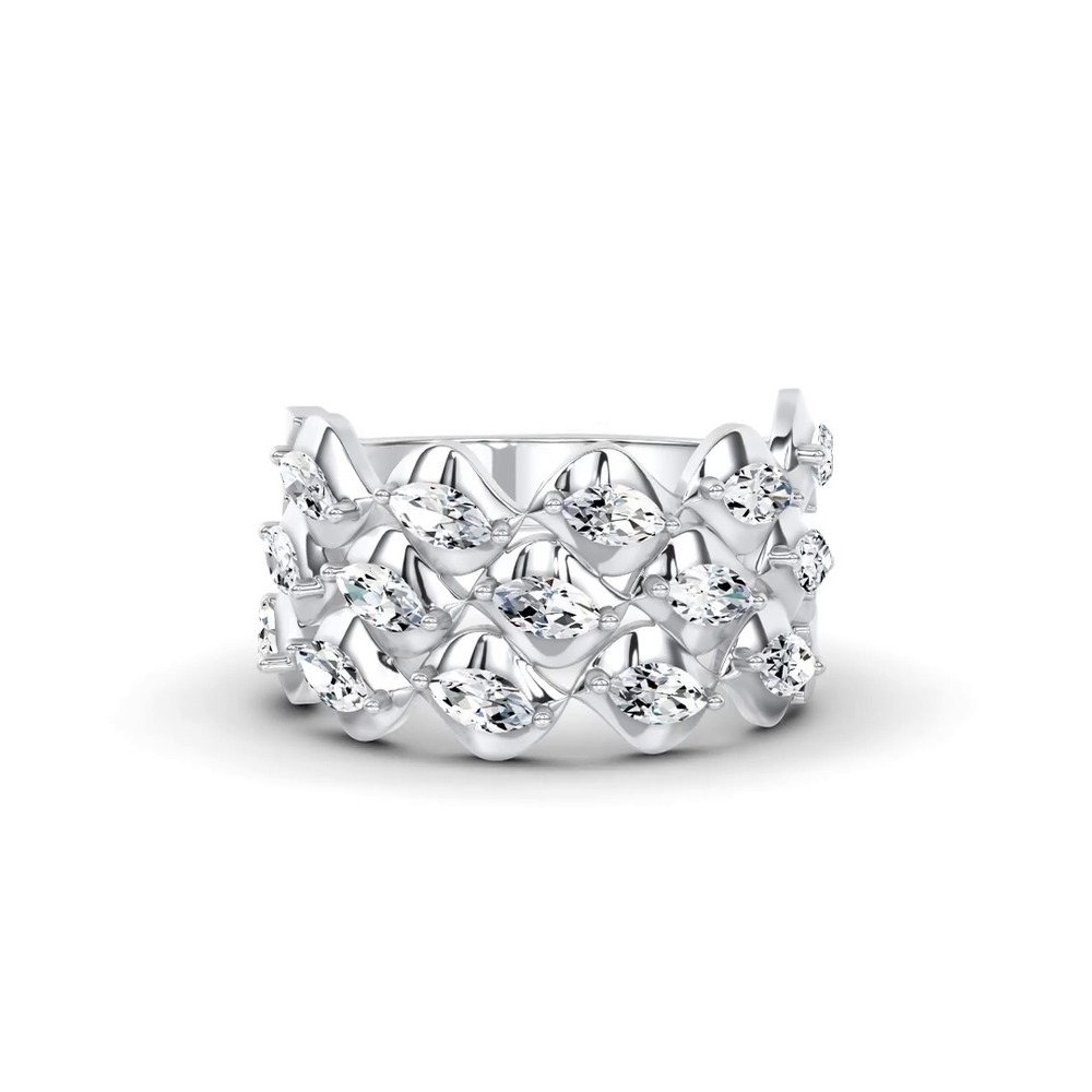 360 degree view of Draped Marquise Lab Diamond Ring by Christian Siriano