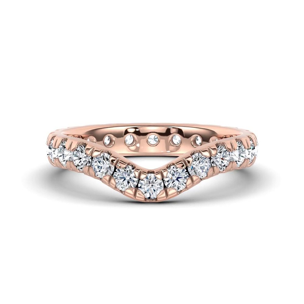 360 degree view of Linda Curved Lab Diamond Eternity Band (3mm)