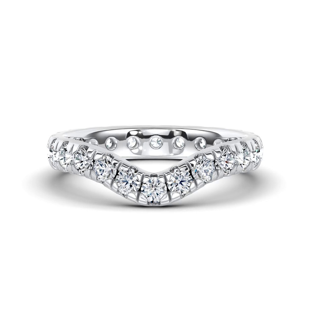 360 degree view of Linda Curved Lab Diamond Eternity Band (3mm)
