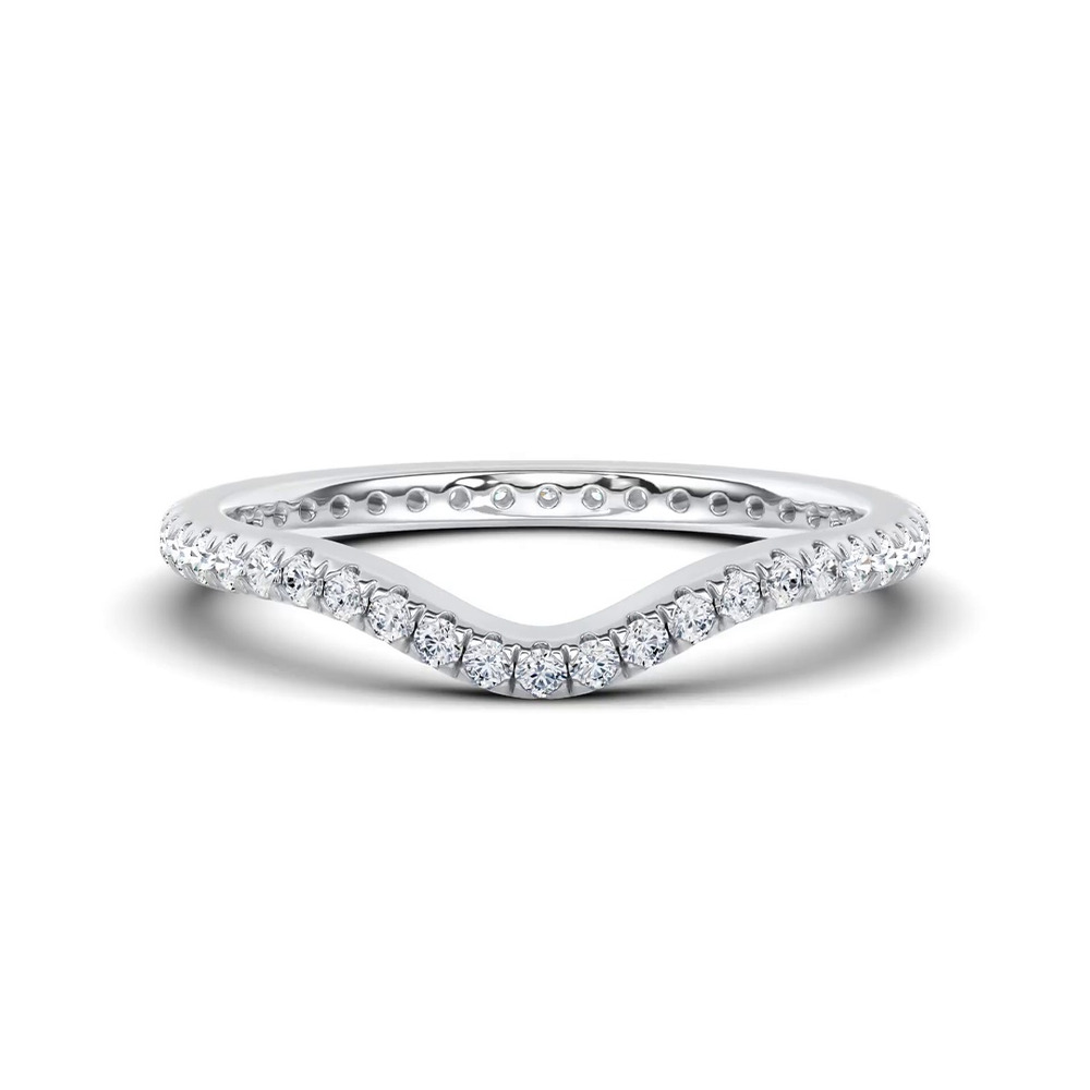 360 degree view of Linda Curved Diamond Eternity Band (1.5mm)