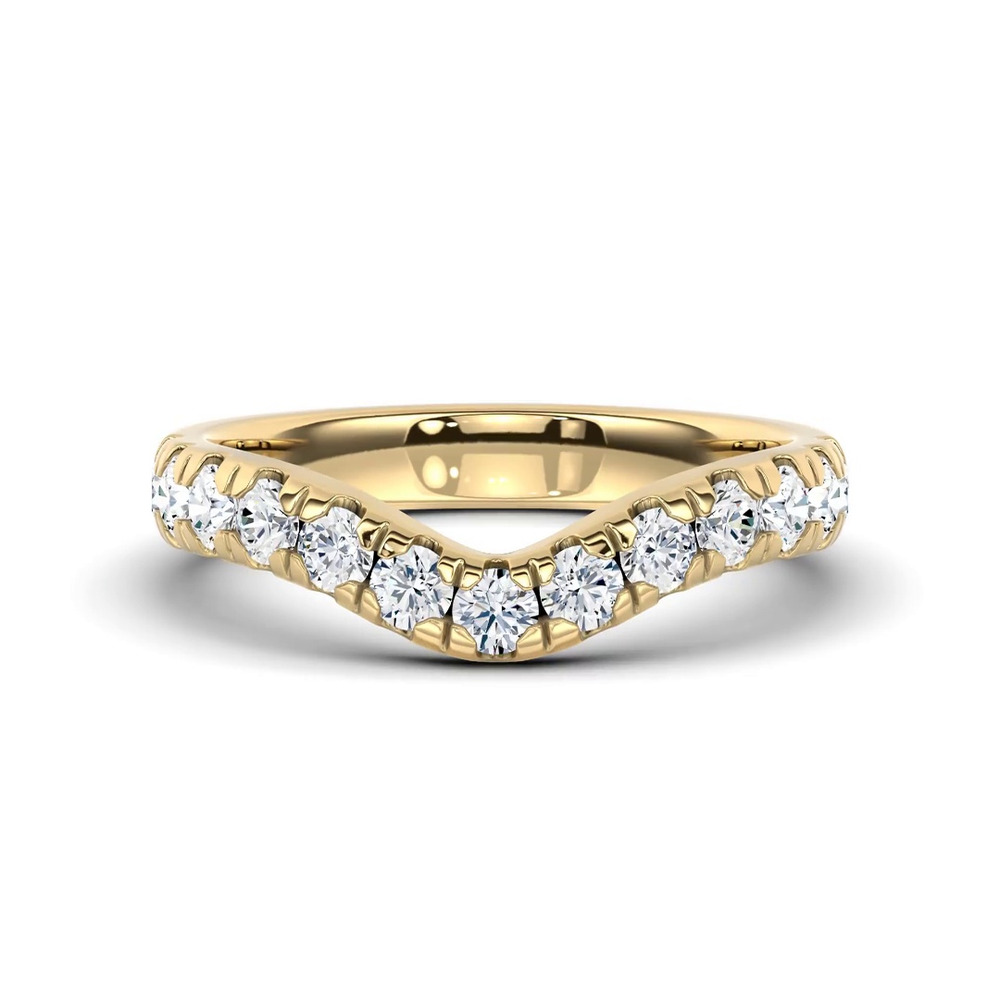 360 degree view of Boda Curved Pavé Lab Diamond Band (3mm)