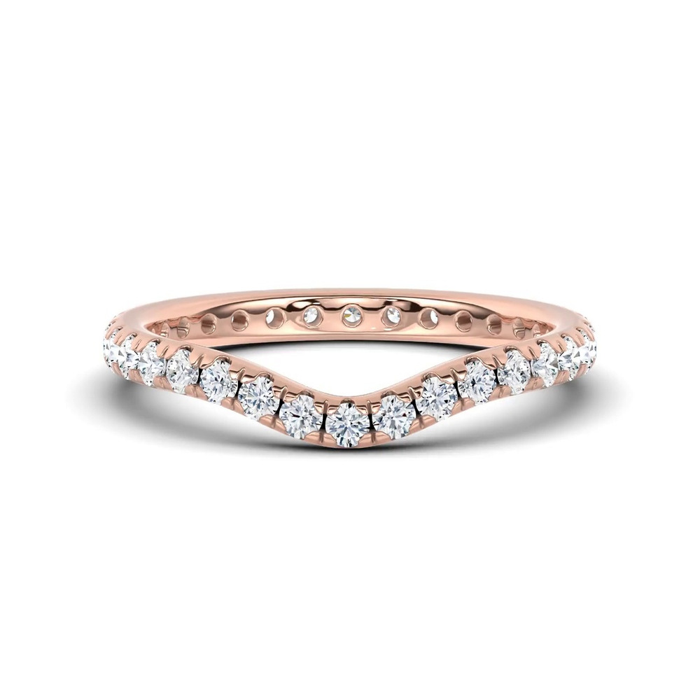 360 degree view of Linda Curved Lab Diamond Eternity Band (2mm)