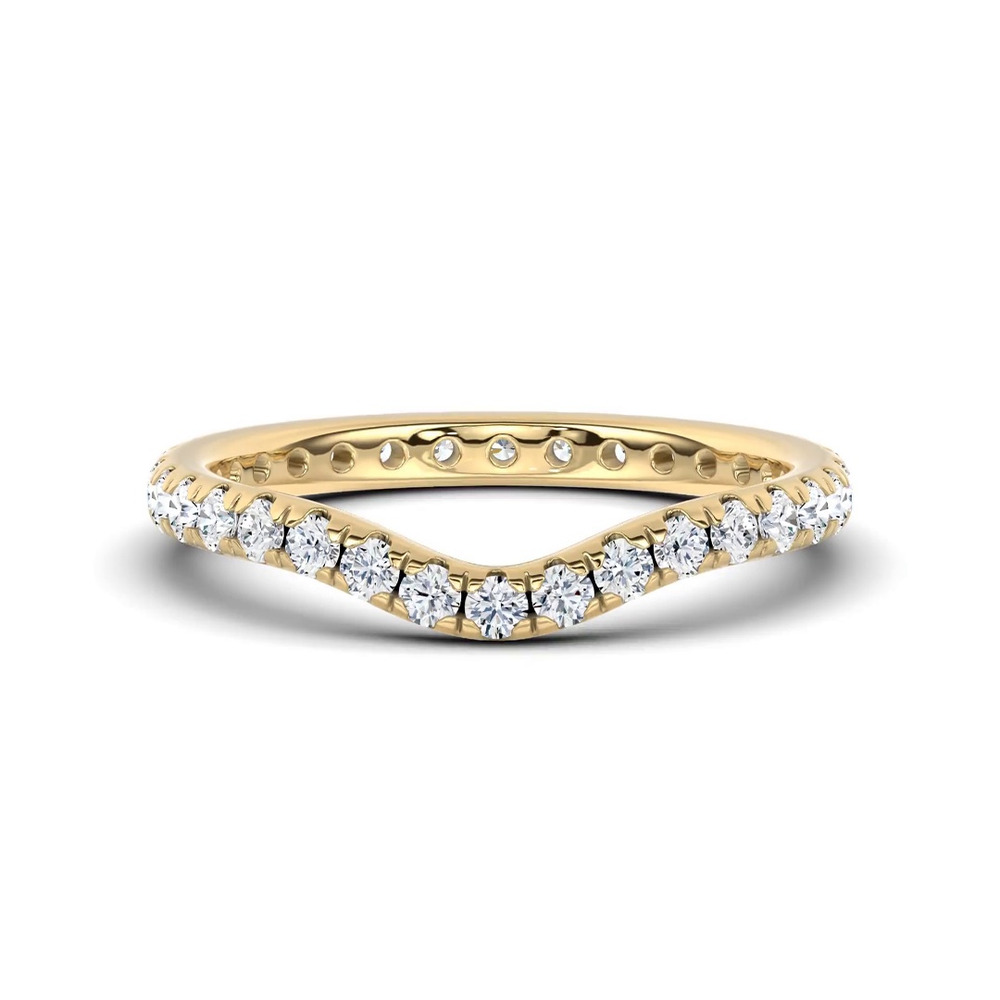 360 degree view of Linda Curved Diamond Eternity Band (2mm)