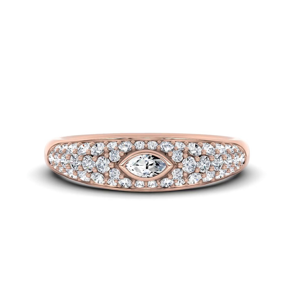 360 degree view of Sequin Marquise Lab Diamond Band by Christian Siriano