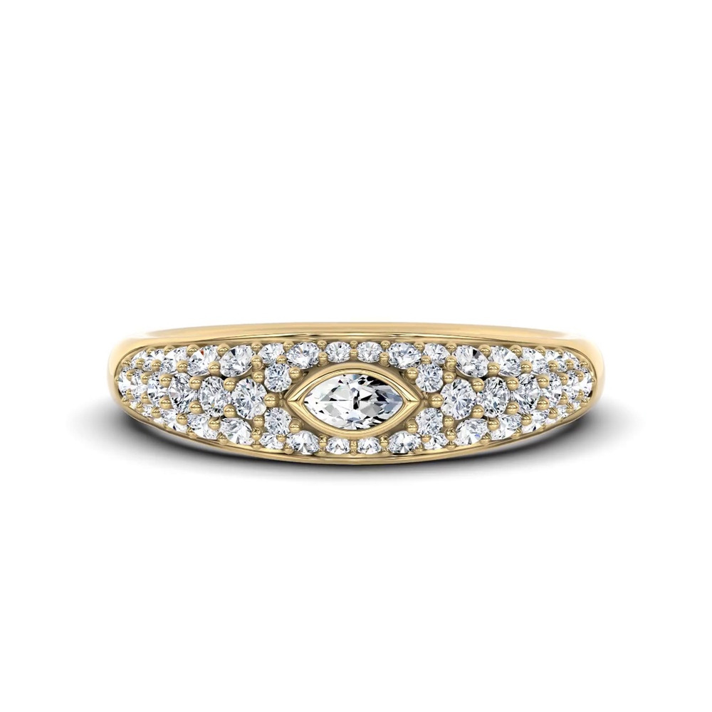 360 degree view of Sequin Marquise Lab Diamond Band by Christian Siriano