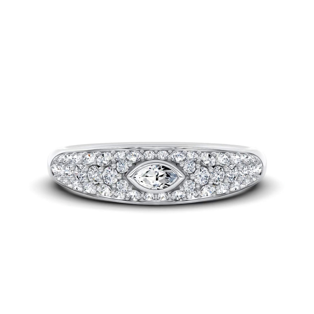 360 degree view of Sequin Marquise Lab Diamond Band by Christian Siriano