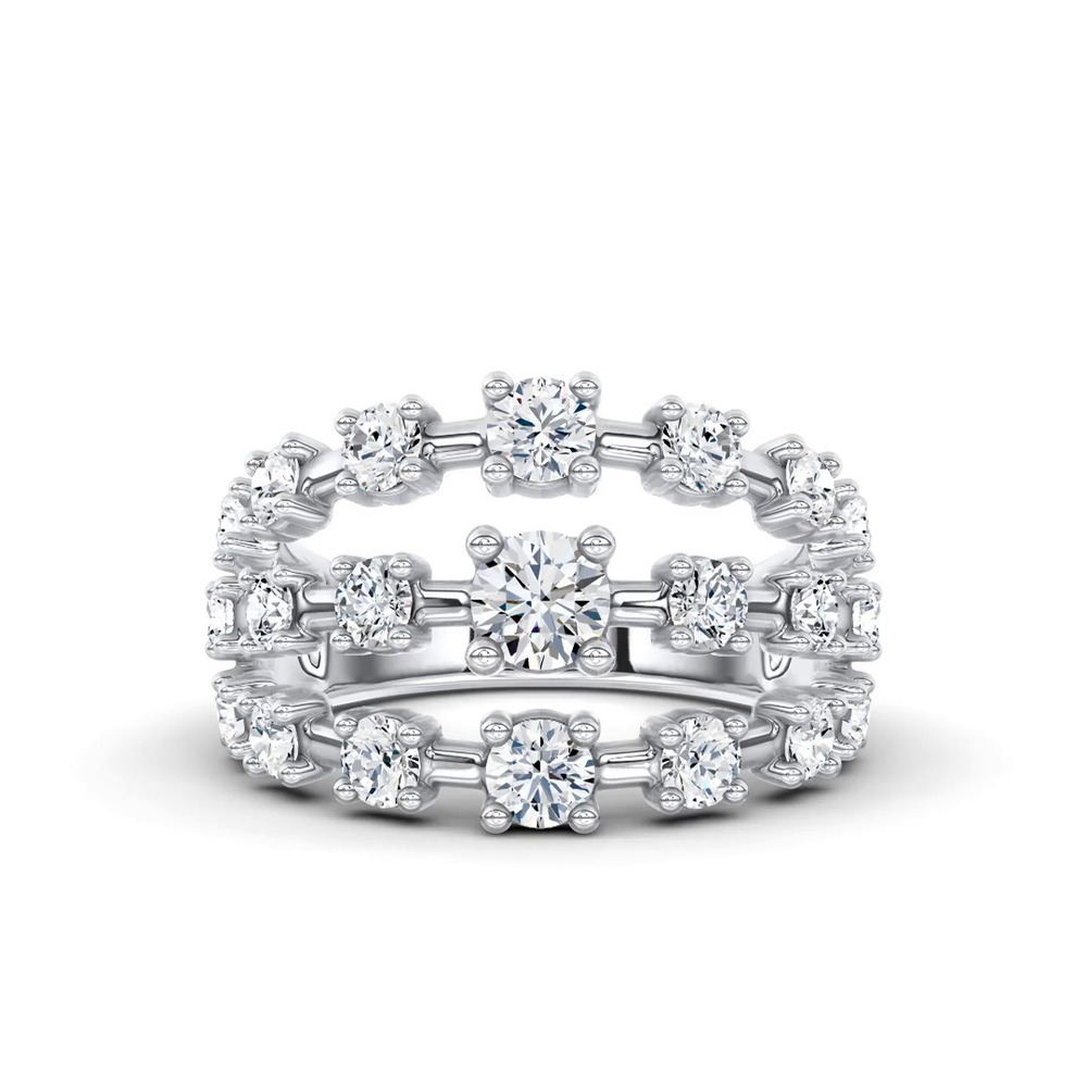 360 degree view of Starlight Graduated Triple Row Diamond Band (2.00 ct. tw.)
