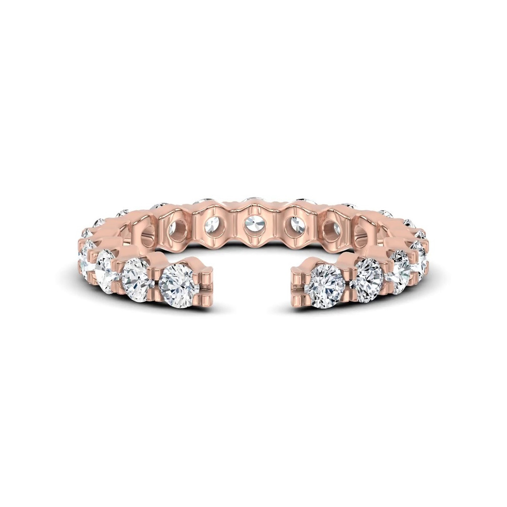 360 degree view of Ouvre Round Lab Diamond Open Eternity Band