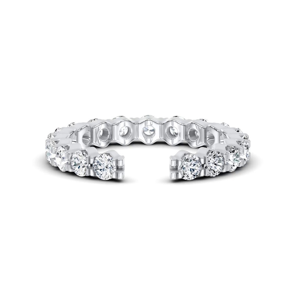 360 degree view of Ouvre Round Diamond Open Eternity Band
