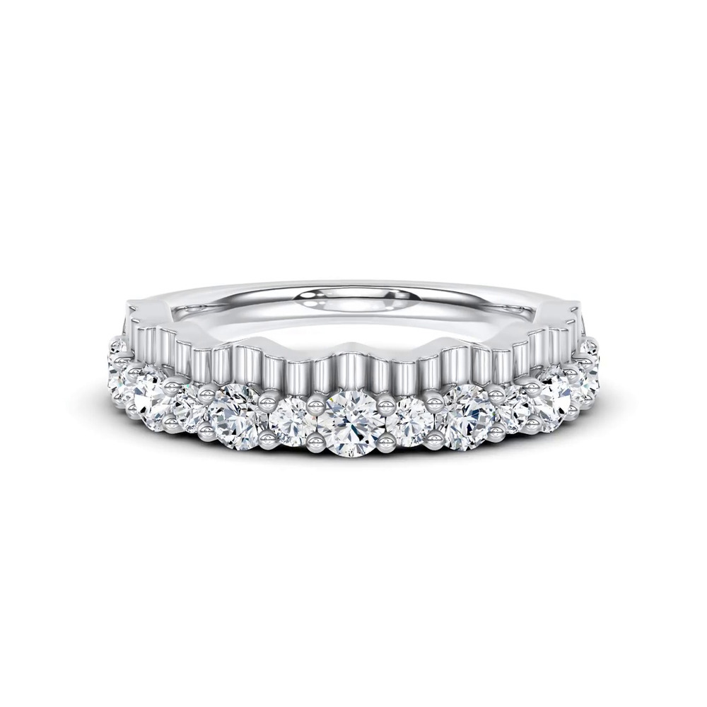 360 degree view of Scalloped Pavé Lab Diamond Band (1.00 ct. tw.)