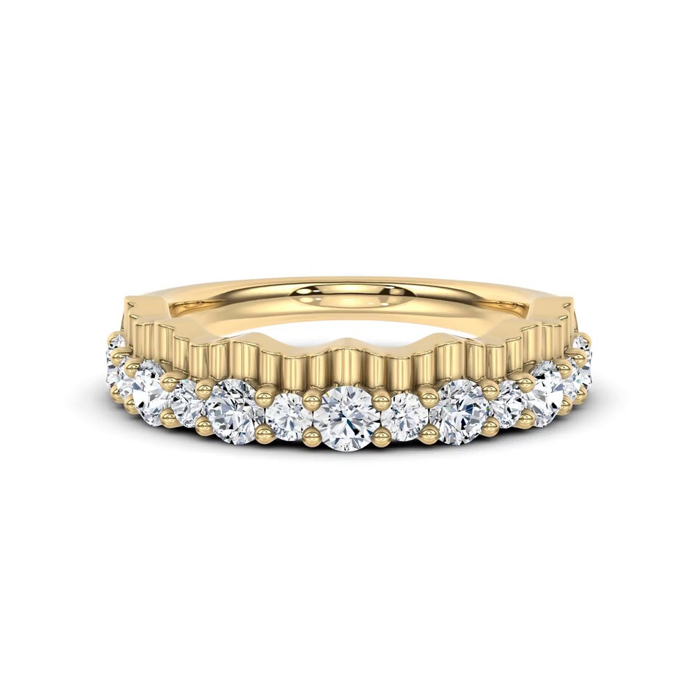 360 degree view of Scalloped Pavé Diamond Band (1.00 ct. tw.)