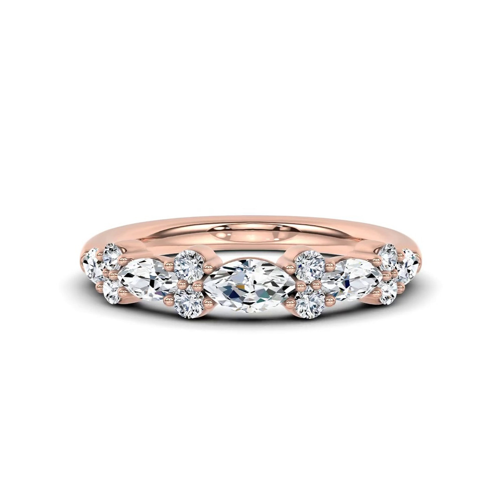 360 degree view of Marquise Duo Lab Diamond Band
