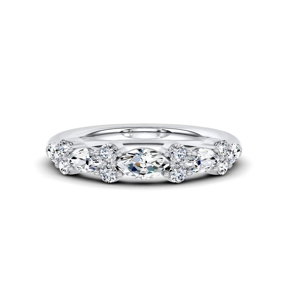 360 degree view of Marquise Duo Lab Diamond Band