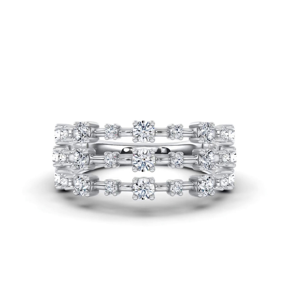 360 degree view of Starlight Triple Row Diamond Band