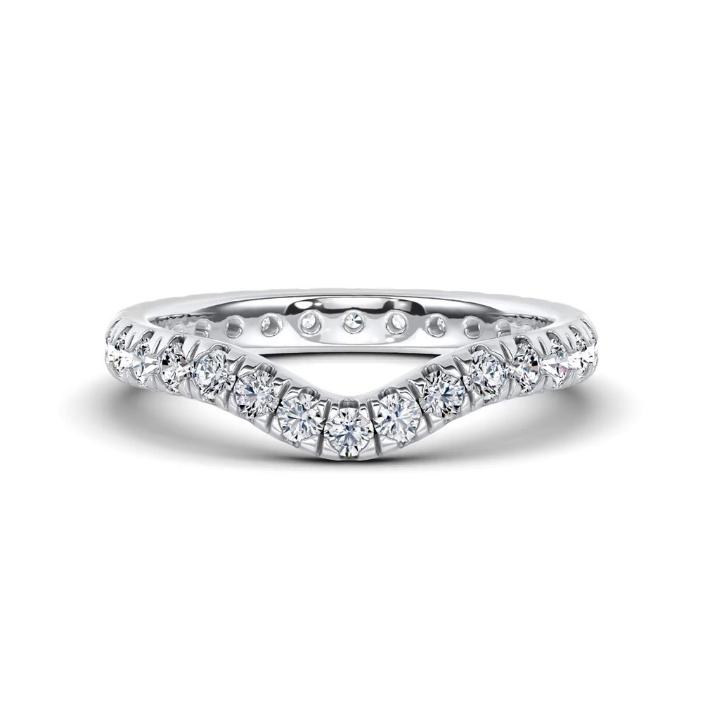 360 degree view of Linda Curved Lab Diamond Eternity Band (2.5mm)