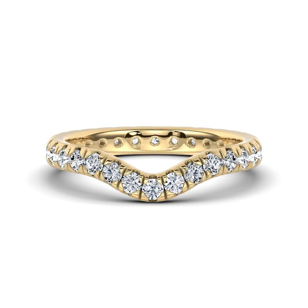 360 degree view of Linda Curved Diamond Eternity Band (2.5mm)