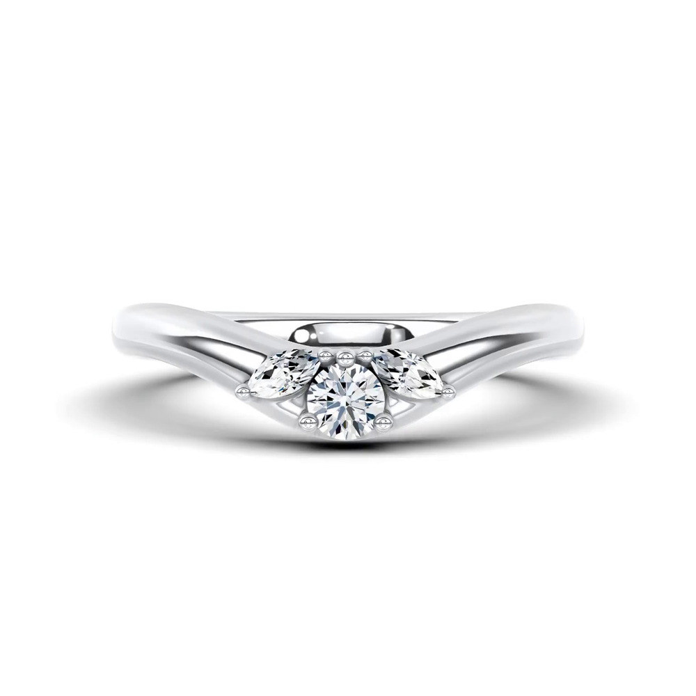 360 degree view of Elysium Curved Lab Diamond Band