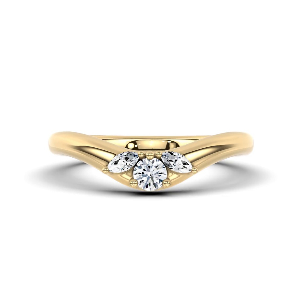 360 degree view of Elysium Curved Lab Diamond Band