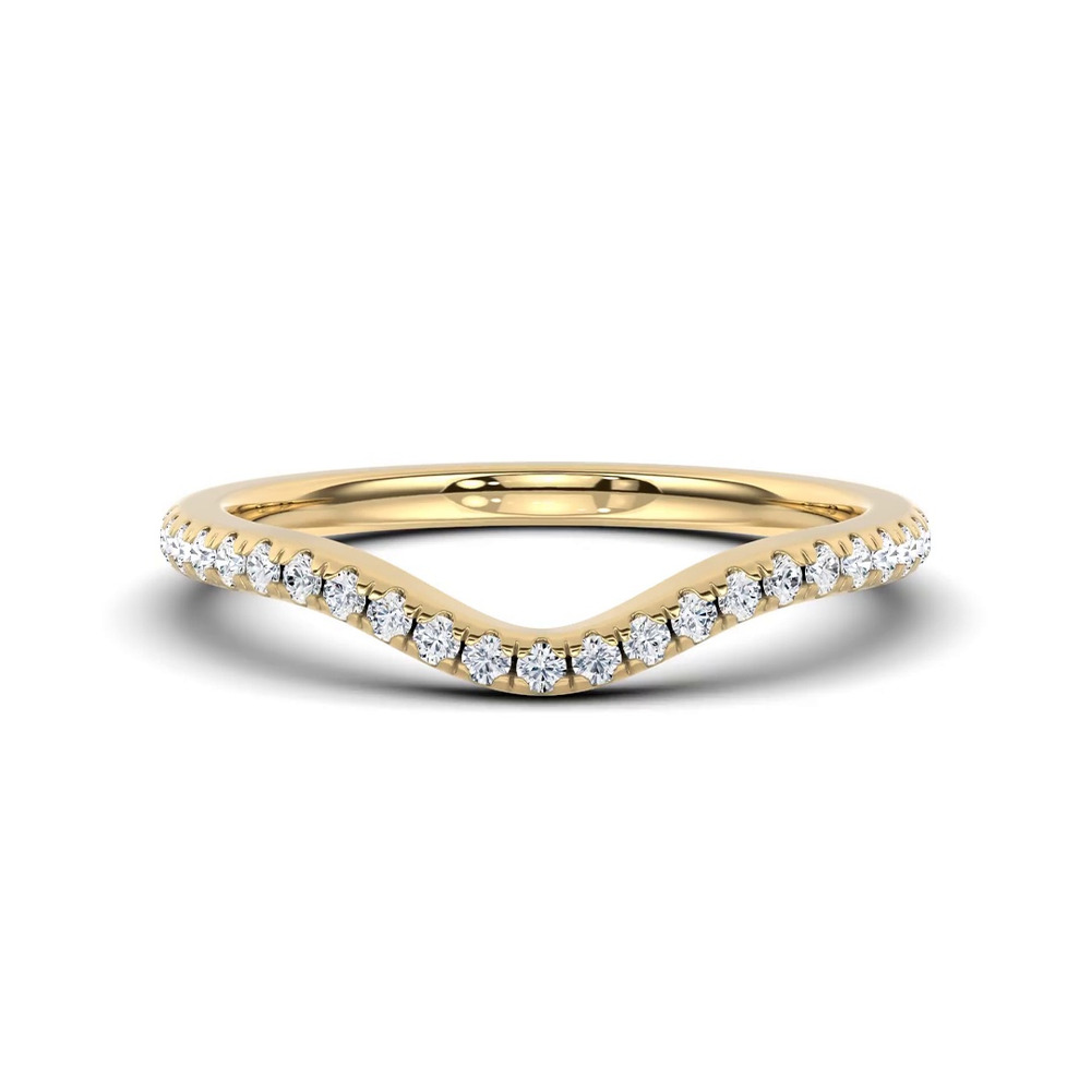 360 degree view of Boda Curved Pavé Lab Diamond Band (1.5mm)