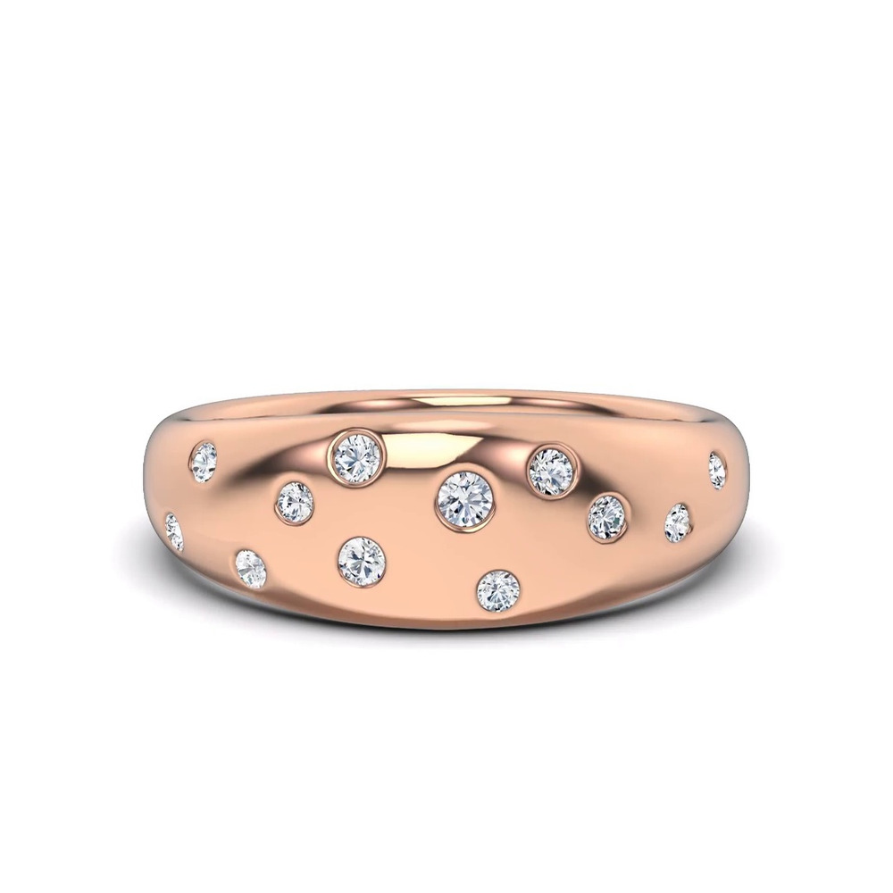 360 degree view of Lustra Wide Diamond Band