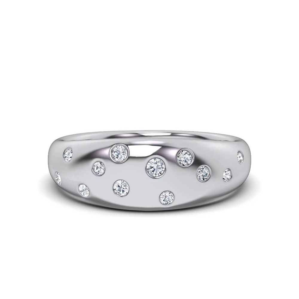 360 degree view of Lustra Wide Diamond Band