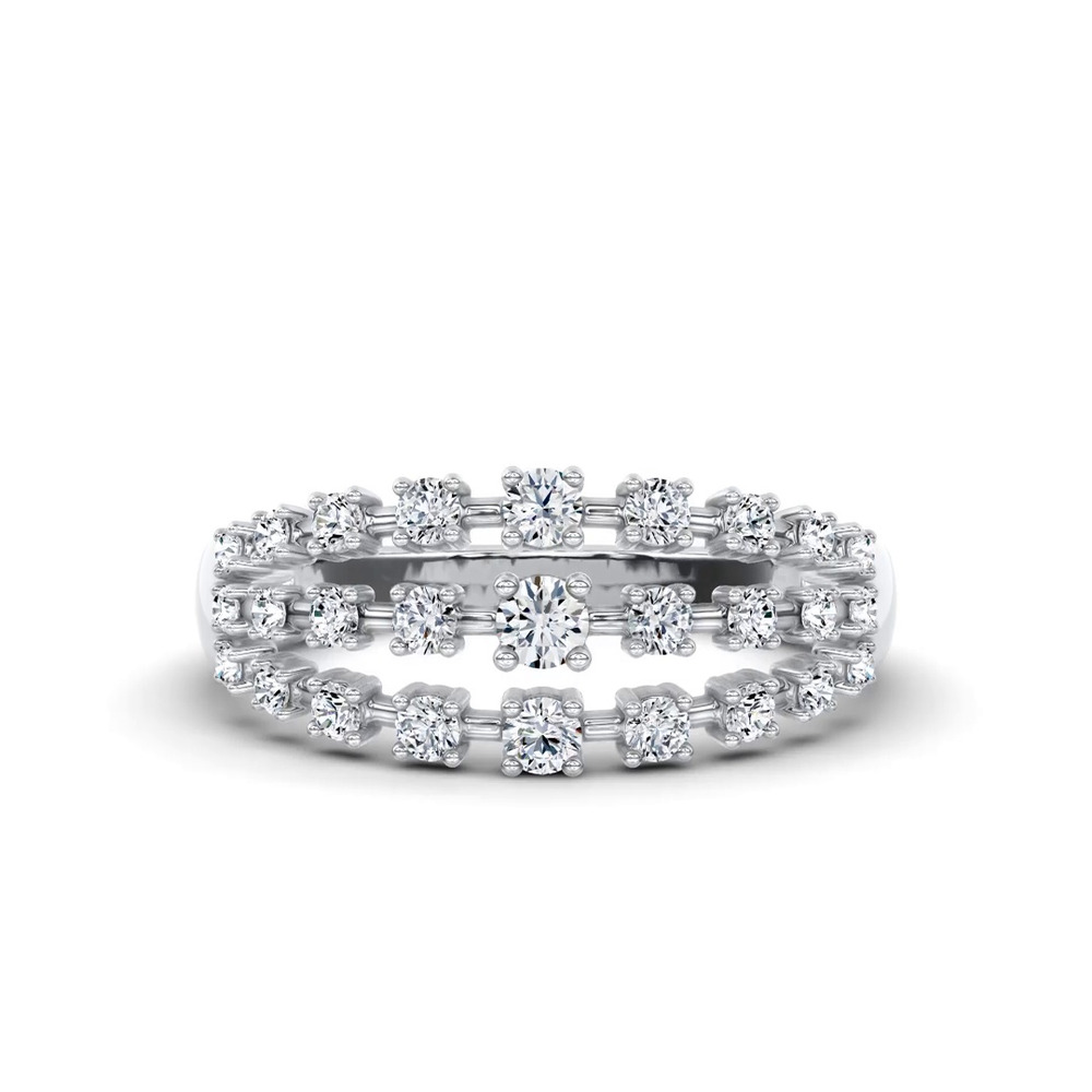 360 degree view of Starlight Graduated Triple Row Lab Diamond Band (1.00 ct. tw.)