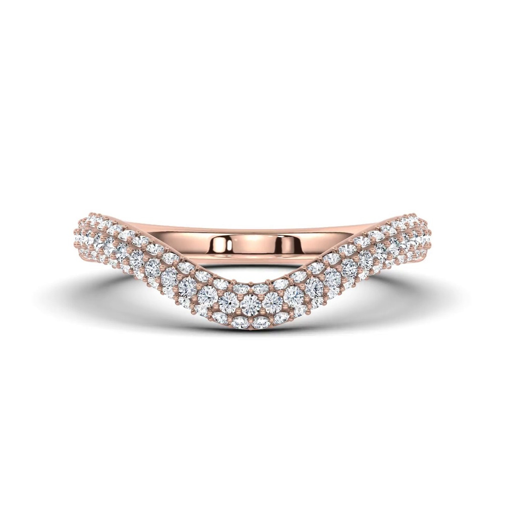 360 degree view of Crescendo Triple Row Pavé Lab Diamond Band