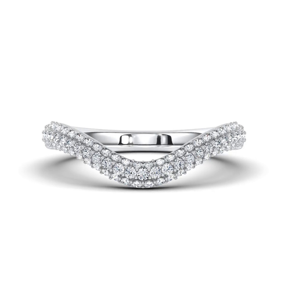 360 degree view of Crescendo Triple Row Pavé Lab Diamond Band